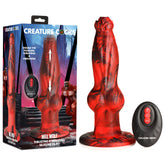 Creature Cocks Hell Wolf 8 Inch Thrusting Fantasy Dong Red Fantasy Dongs